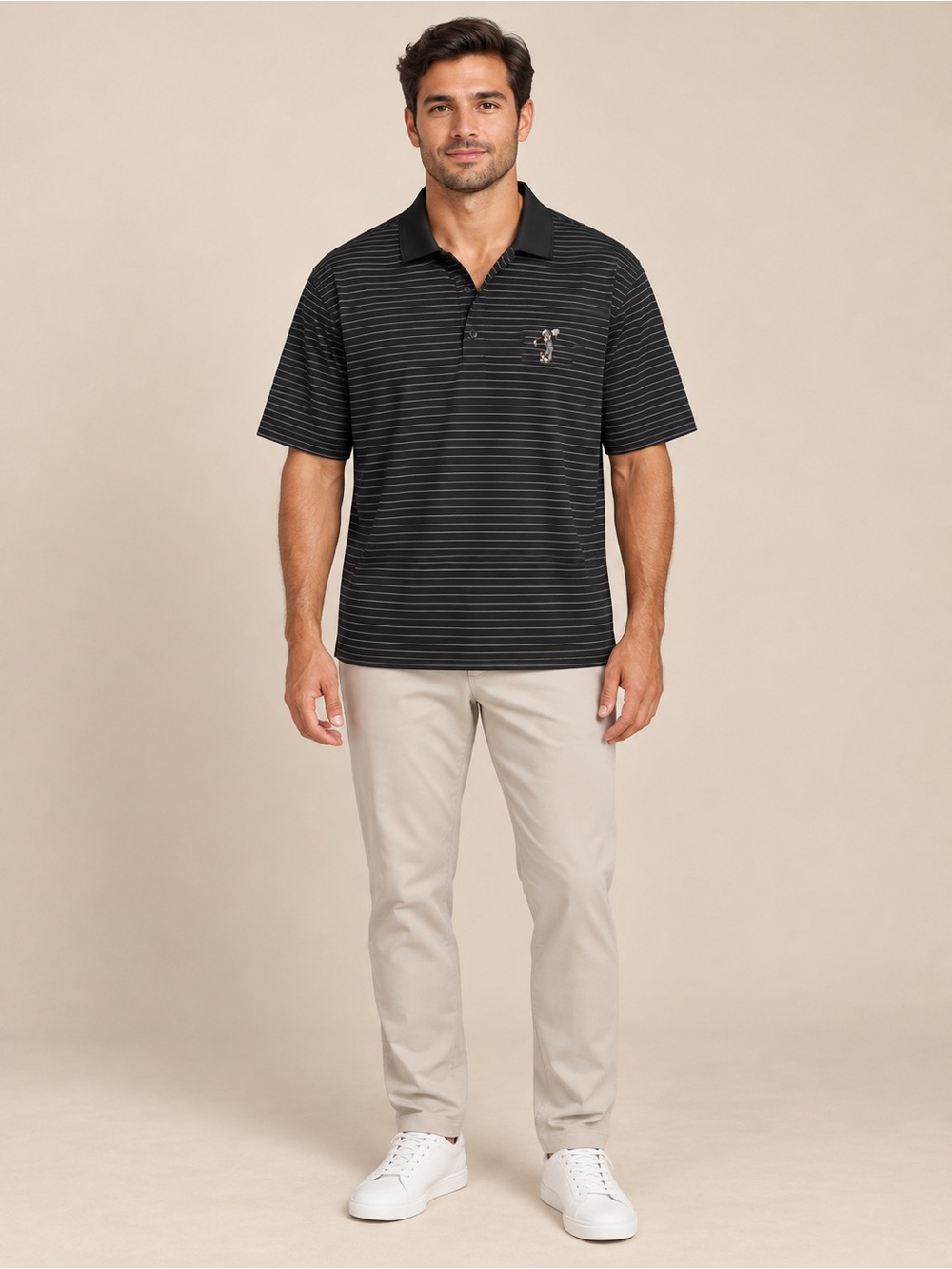Nike Disney Parks Mickey Mouse Dri-FIT Striped Golf Polo Men XXL